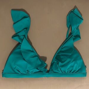 Victoria's Secret Teal Ruffle Bikini Top